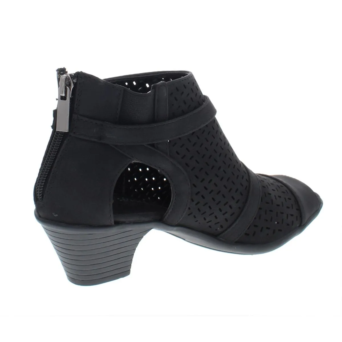 Easy Street Womens Carrigan Faux Leather Laser Cut Dress Sandals